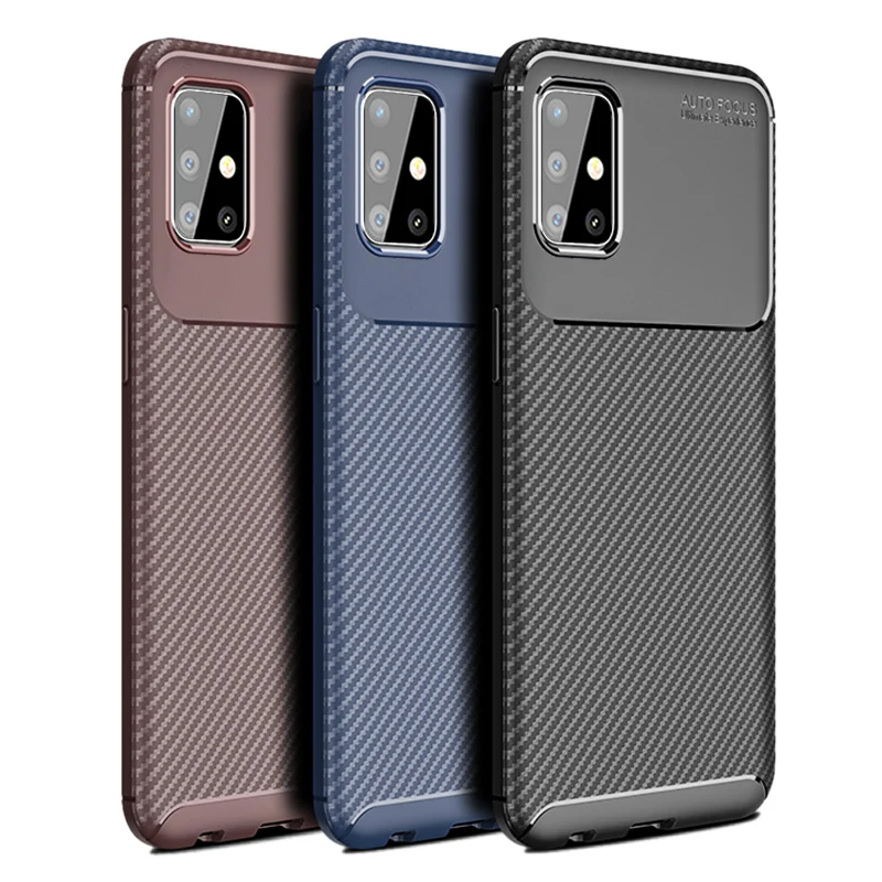 Для Samsung S20 FE чехол из углеродного волокна Мягкий противоударный для Ultra A10s A20s A50 A70