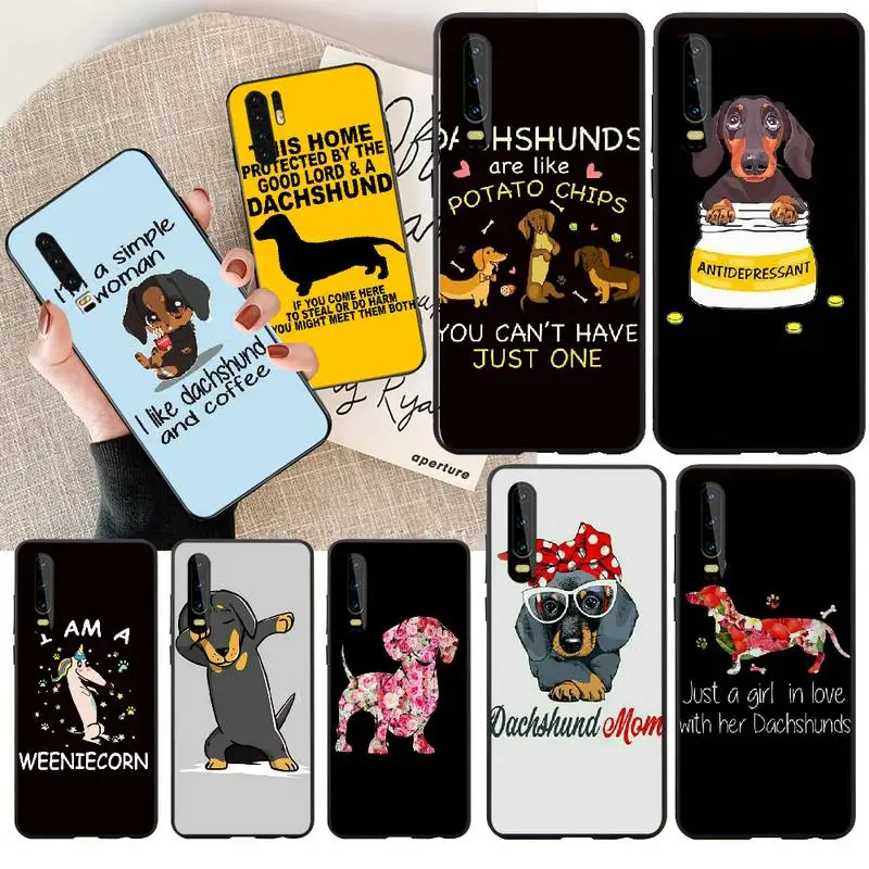 NBDRUICAI такса домашняя собака оболочка чехол для телефона Huawei P30 P20 P10 P9 P8 Mate 20 10 Pro Lite |