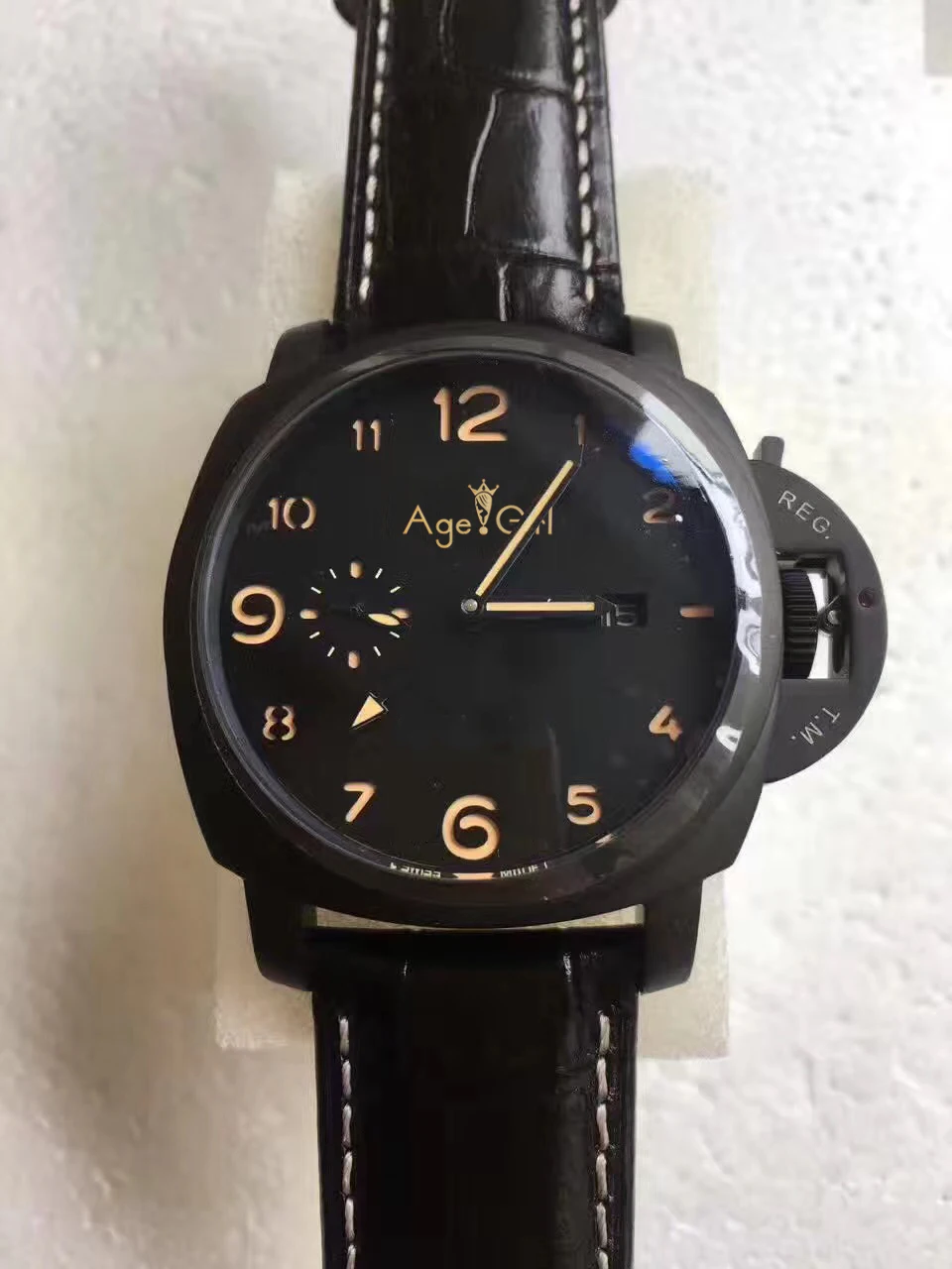 

Luxury Brand New Men Automatic Mechanical Sapphire Stainless Steel Watches Silver Black Leather Luminous Watch Ceramica GMT AAA+