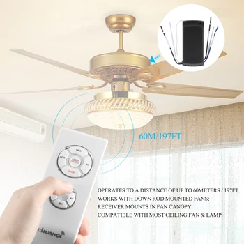 

Universal Ceiling Fan Lamp Remote Control Kit AC 220V Timing Control Switch Adjusted Wind Speed Transmitter Receiver