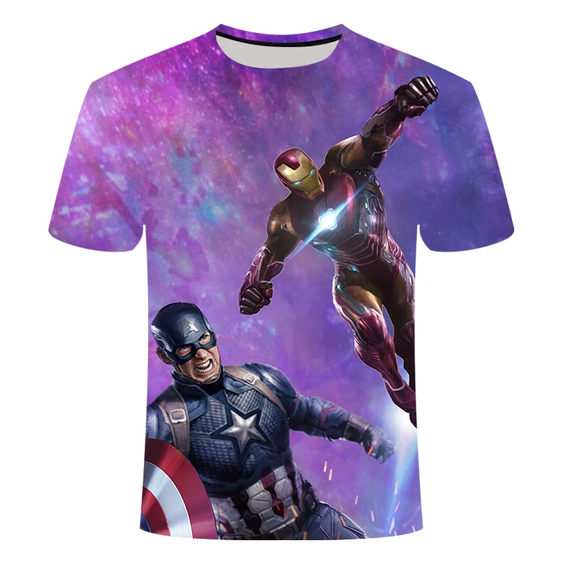 Новинка, футболка Marvel Avengers 4 final, футболка с 3d принтом супергероя Америки, футболка для косплея, Мужская Новая летняя модная футболка - Цвет: TX113