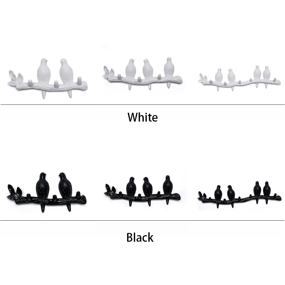 Дома без сверления легко установить DIY гостиная ветка дерева ABS Настенный Спальня 3D мультфильм пальто стойки птица Декор крючок одежда
