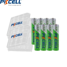 8 шт. PKCELL nimh AAA 1,2 V NIMH аккумуляторная батарея 850mah aaa предзаряженные батареи более 1200 циклов и 2 шт коробки для хранения