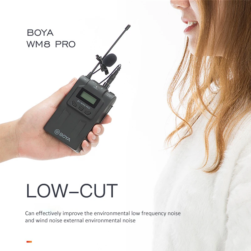 US $142.25 BOYA BYWM8 Pro K1 K2 UHF Dual Wireless Microphone Interview Mic Audio Video Recorder Receiver Mic For Canon Nikon Sony Camera