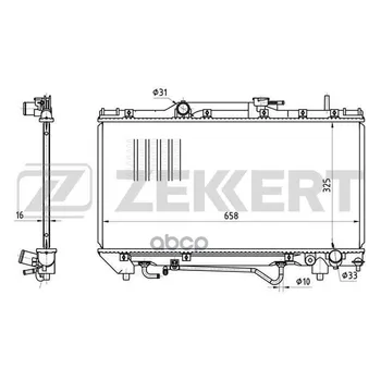 

Radiator OHL. DV. Toyota Carina E (T190) 92-zekkert art. mk-1303