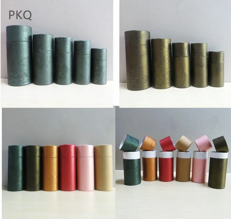 50Pcs Lipstick Cardboard Tube Kraft Tubes Cardboard Paper Perfume Packaging Box Round Cardboard Box 10/20/30/50/100ml