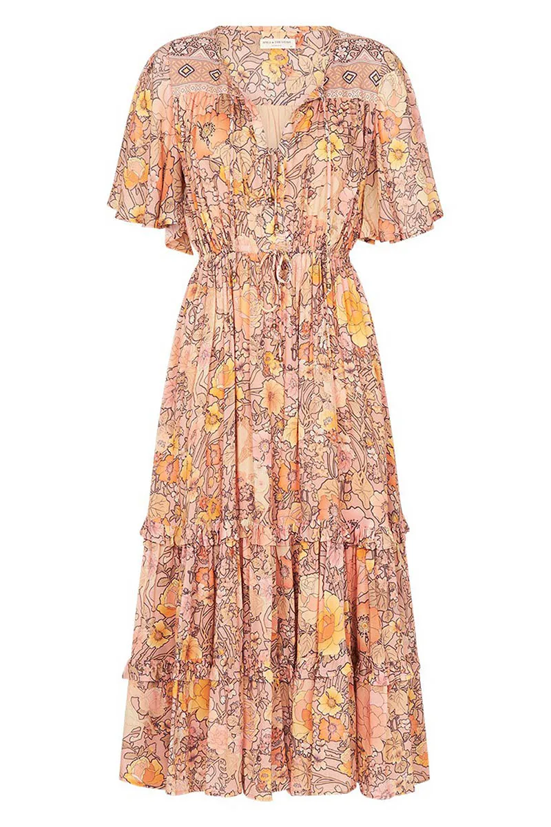 Весеннее летнее платье Бохо длинное платье для женщин Vestido цветочные тонкие платья элегантные платья женское вечернее платье повседневные пляжные платья