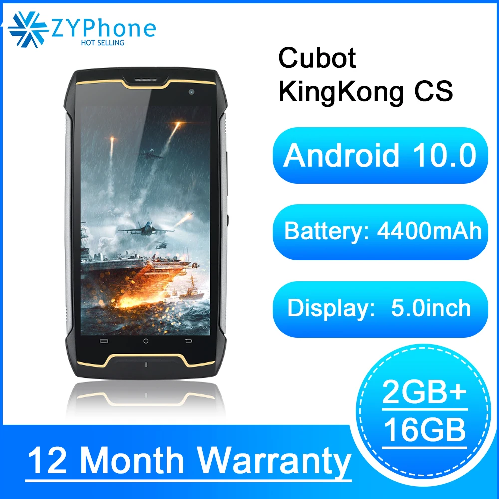 Cubot KingKong CS смартфон с четырёхъядерным процессором MT6580 ОЗУ 2 Гб ПЗУ 16 ГБ 4400 мАч мя