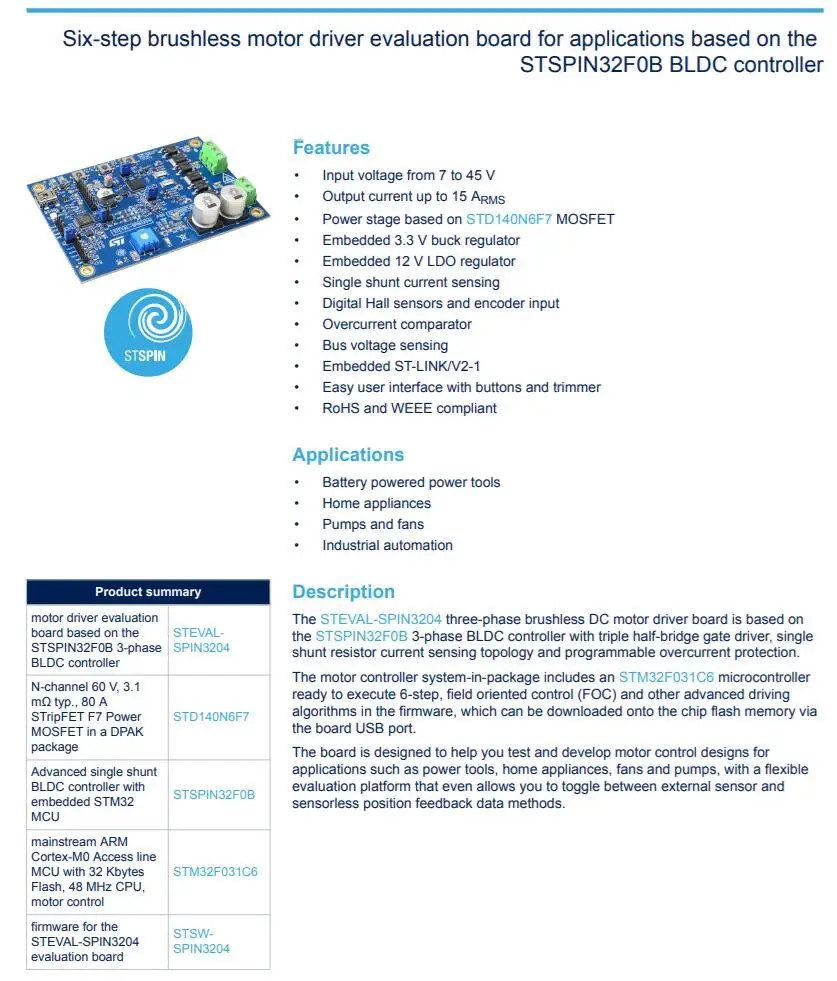 STEVAL-SPIN3204 INFO
