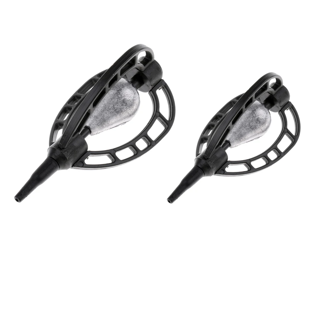 In-line Method Carp Fishing Feeder Swim Feeders Baits Trap Cage with Lead Sinker Terminal Tackle 40g 45g