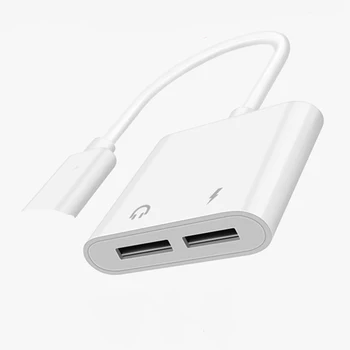 

2 in 1 Audio Charger Adapter For iPhone 7 8 Plus Adapter For iPhone X XR XS Max Charging Headphone Adapter Cable Double Jack