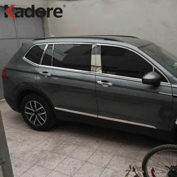 Для Volkswagen Tiguan 2017 2018 2019 нержавеющая сталь автомобильная дверь окно рамка
