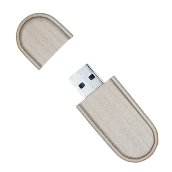 

128GB USB Stick USB 2.0 Stick with Wooden Holder Color Wood