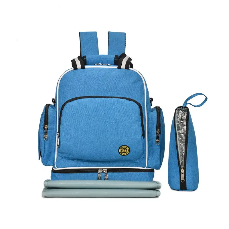 

Multifunctional Baby Diaper Mummy Backpack Large Capacity Nappy Handbag with Changing Pad Thermal Bag X5XA