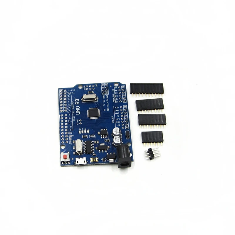 One Set Cool Version UNO R3 CH340G MEGA328P For Arduino UNO R3 ATMEGA328P AU Compatible CH340 Micro USB DIY Kit diy electronics
