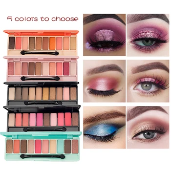 

5 Colors Eyeshadow Palette Holographic Shiny Matte Glitter Pigment Eye Shadow Pallete Metallic Diamond Makeup Palette