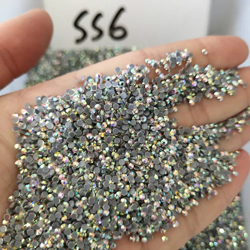 SS6 1000Gross Супер яркие Стразы AAA Crystal AB с горячей фиксацией, стеклянные стразы, исправленное железо, стразы для ткани garmen - Цвет: SS6 1000Gross