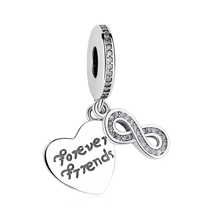 Подарок на день Святого Валентина, 925 пробы серебряные подвески в виде сердца, подходят для оригинальных браслетов Pandora, женская подвеска для любви - Цвет: PY1467