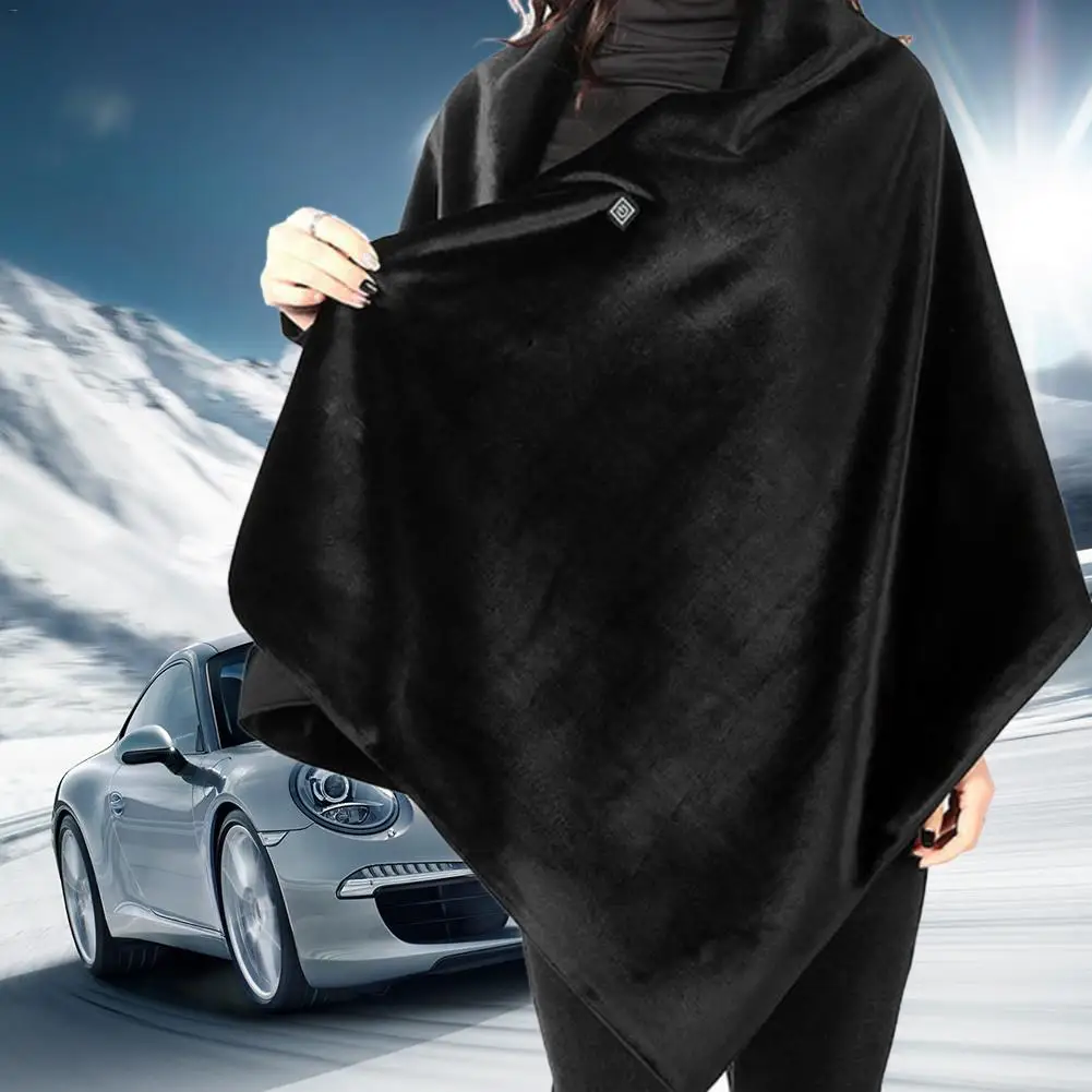 USB Powered Soft Heated Shawl 5V Winter Car Home Electric Warming Heating Blanket Pad Mobile Heating Shawl Heating Scarf
