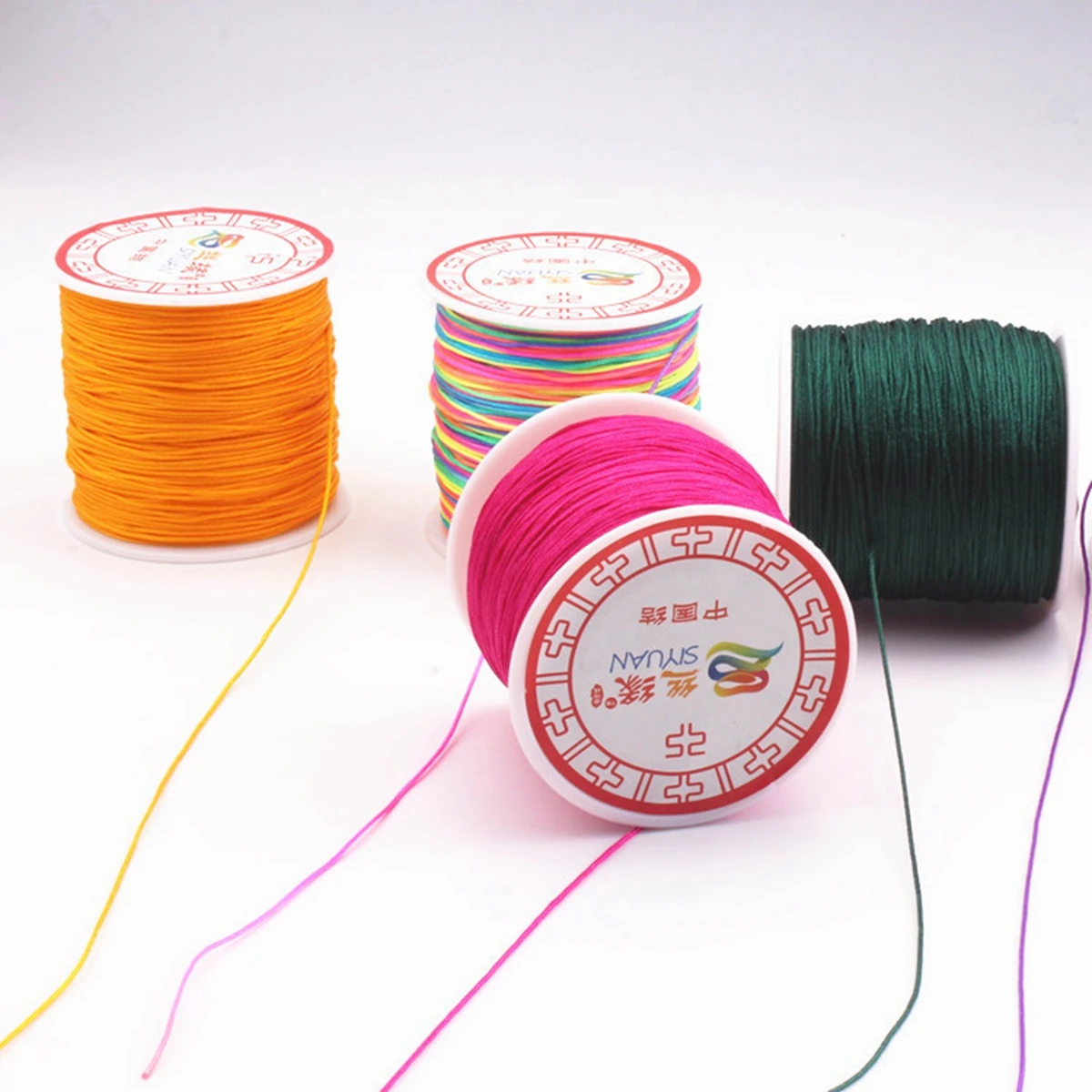 100 Meters Nylon String Chinese Knotting Thread 0.8mm Braid Rattail Cord Rope