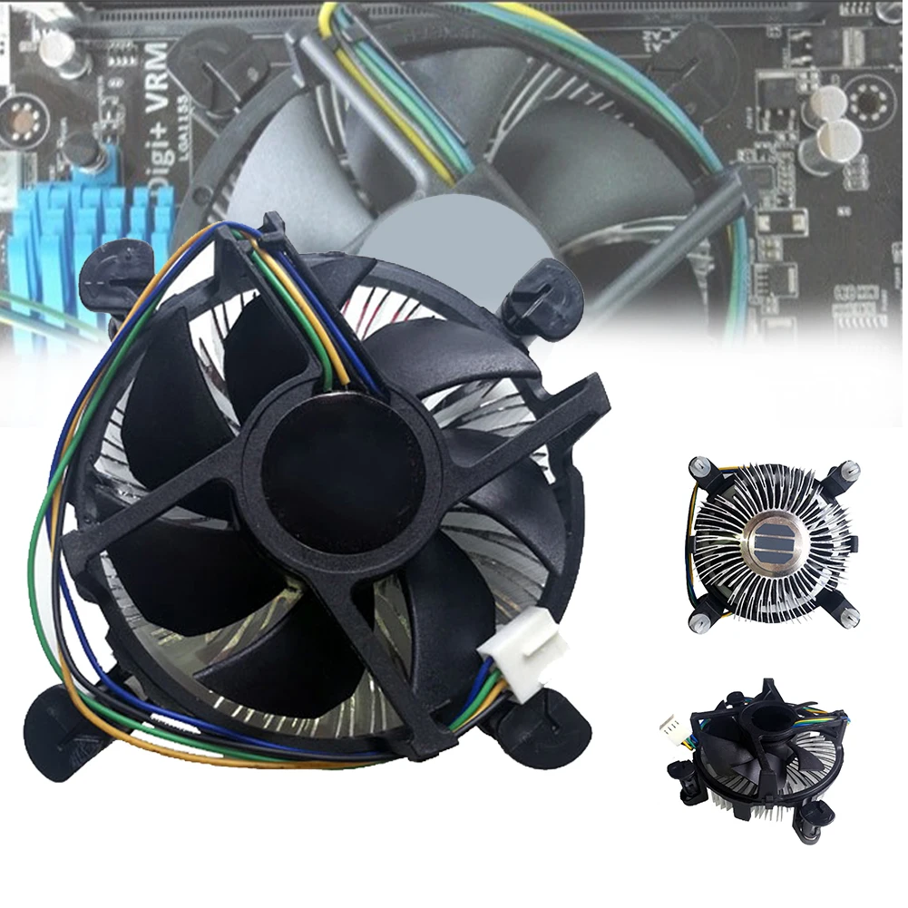 Home Heatsink Accessories Universal Aluminum Office Quiet CPU Fan Cooler Radiator Useful System Computer Components For Intel