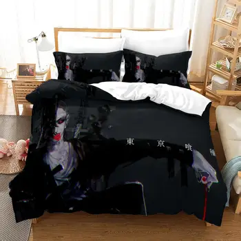 

Comic Bedding Set 2/3 Piece Set Tokyo Ghoul Printing Bedding Set Microfiber Duvet Cover Set Comforter Cover Pillowcases