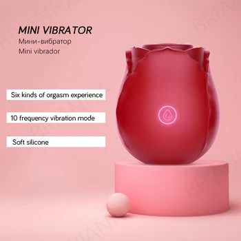 rose vibator toy vibrator for women silicone clitoris sucker rose shape sex toy nipples sucker 10 frequency clitoris stimulator 2