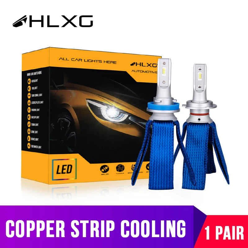 С зэс h7 LED H4 HB3 9005 HB4 9006 H8 H11 Автомобильные фары Противотуманные luces led para auto HLXG медная