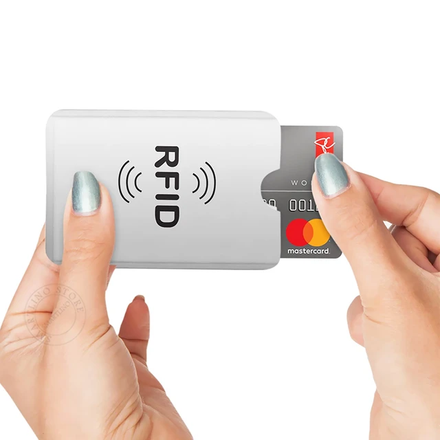 Protector de tarjeta de crédito bancaria antirrobo, 5/10/20 piezas, NFC,  RFID, bloqueo, tarjetero, BILLETERA, funda de aluminio, identificación -  AliExpress