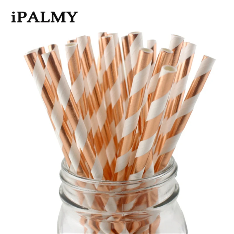 Ipalmay 10000 шт. розовые золотые серебряные однотонные полосатые фольги бумажная