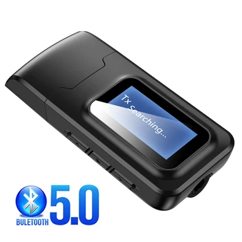 

Upgraded Bluetooth 5.0 Receiver and Transmitter LCD Display 3.5mm AUX USB Stereo Wireless Audio Adapter For PC TV Headphones Car