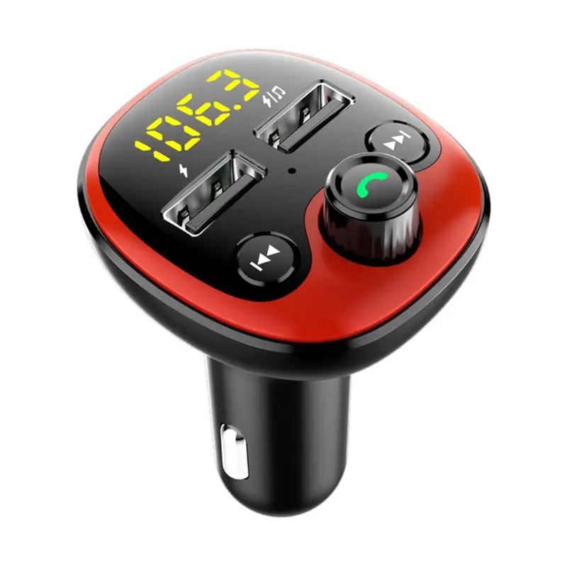 

OOTDTY Car MP3 Bluetooth Music Player Dual USB3.1 Phone Fast Charger U Disk TF Card