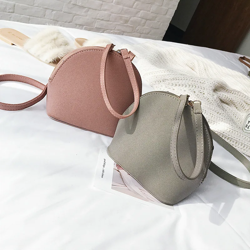 

2019 New Style Dull Polish Shell-Style Retro Small Mention Basket Shoulder Oblique WOMEN'S Bag
