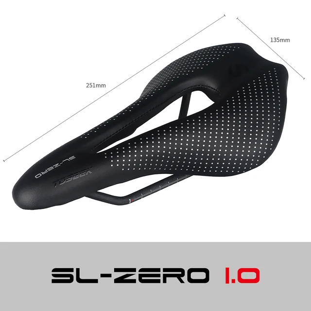 TOSEEK SL-ZERO Bicycle Carbon Saddle 7x7mm Carbon Bow Mountain Road Bike EVA Bicycle Seat 140g Ultralight Cycling Bicycle Parts ZERO-1.0