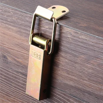 

1Pc Iron Wooden Box Catch Clasp Hasp Latch Toolbox Lock Jewelry Box Hinges Hasp Furniture Hardware Accessories 100x35mm