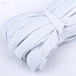 Versatile White/Black Flat Elastic Bands for DIY Sewing and Crafts (White)