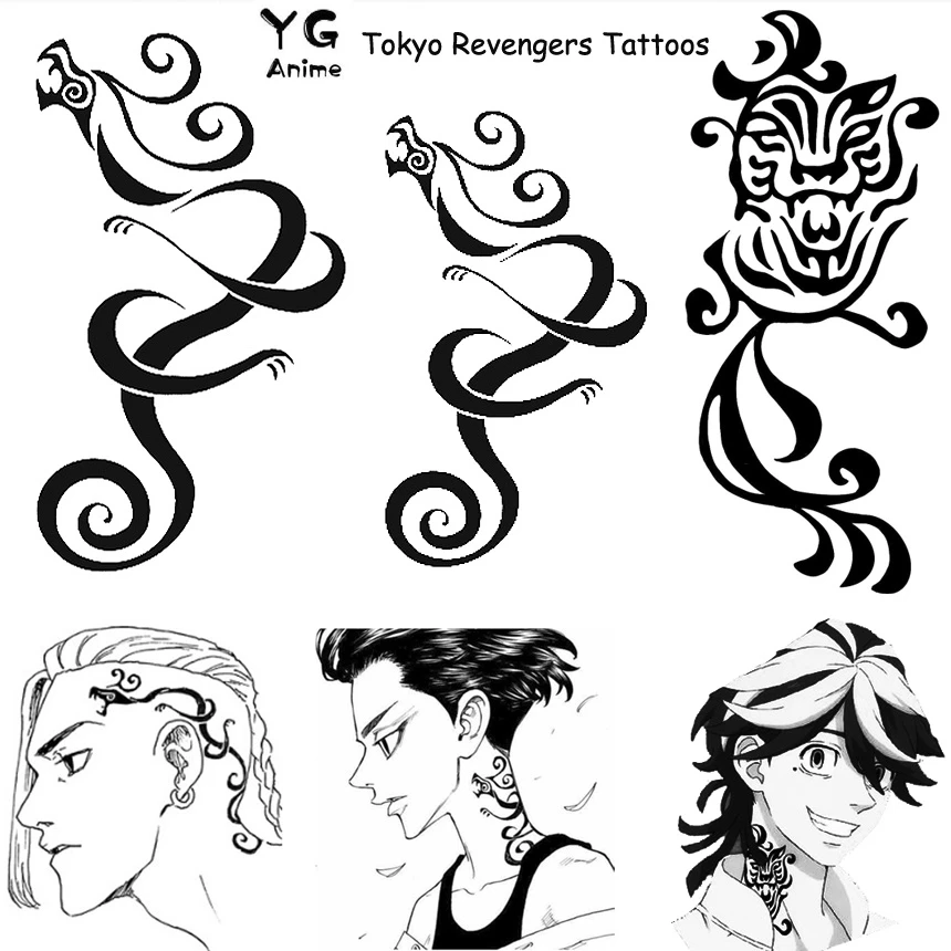 Hanma Shuji fake tattoo Tokyo Revengers anime manga  Inspire Uplift