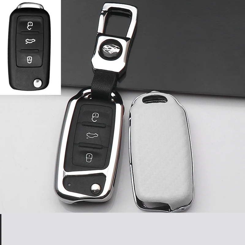 Чехол для ключей автомобиля из цинкового сплава для VW Golf Bora Jetta POLO GOLF Passat Skoda octevia A5 Fabia seat Leon B8 Gte, брелок для ключей, новинка