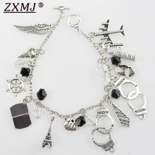 ZXMJ 50 пятидесяти оттенков серого шарма браслет рука Catenary галстук наручники маска Эйфелева башня фильм браслеты ювелирные изделия подарок для женщины