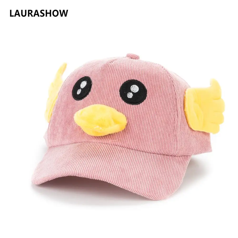 Розовый Laurashow Kids Cartoon Duck Baseball Cap Baby Sun Hat - Цвет: Розовый