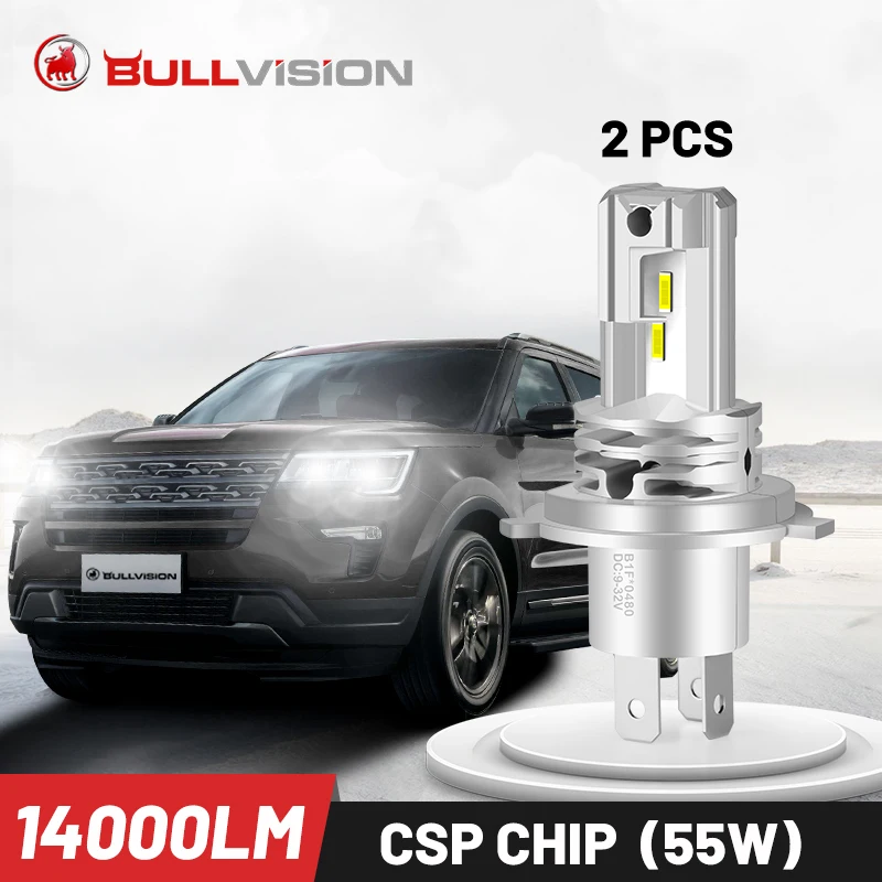 Светодиодная автомобильная лампа H7 6000K H4 H8 H9 H11 HB3 HB4 4300K 8000K 9005 лм холодная для