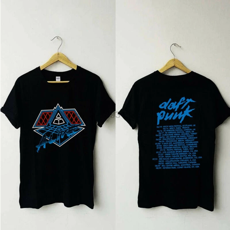 Винтажная Футболка Daft Punk Alive 1997 Tour с перепечаткой Размеры S-3XL |