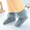 2022 Baby Stuff Kids Baby Girl Frilly Warm Lace Tutu Socks Infant Newborn Toddler Lace Ruffled Solid Ankle Socks ► Photo 3/6