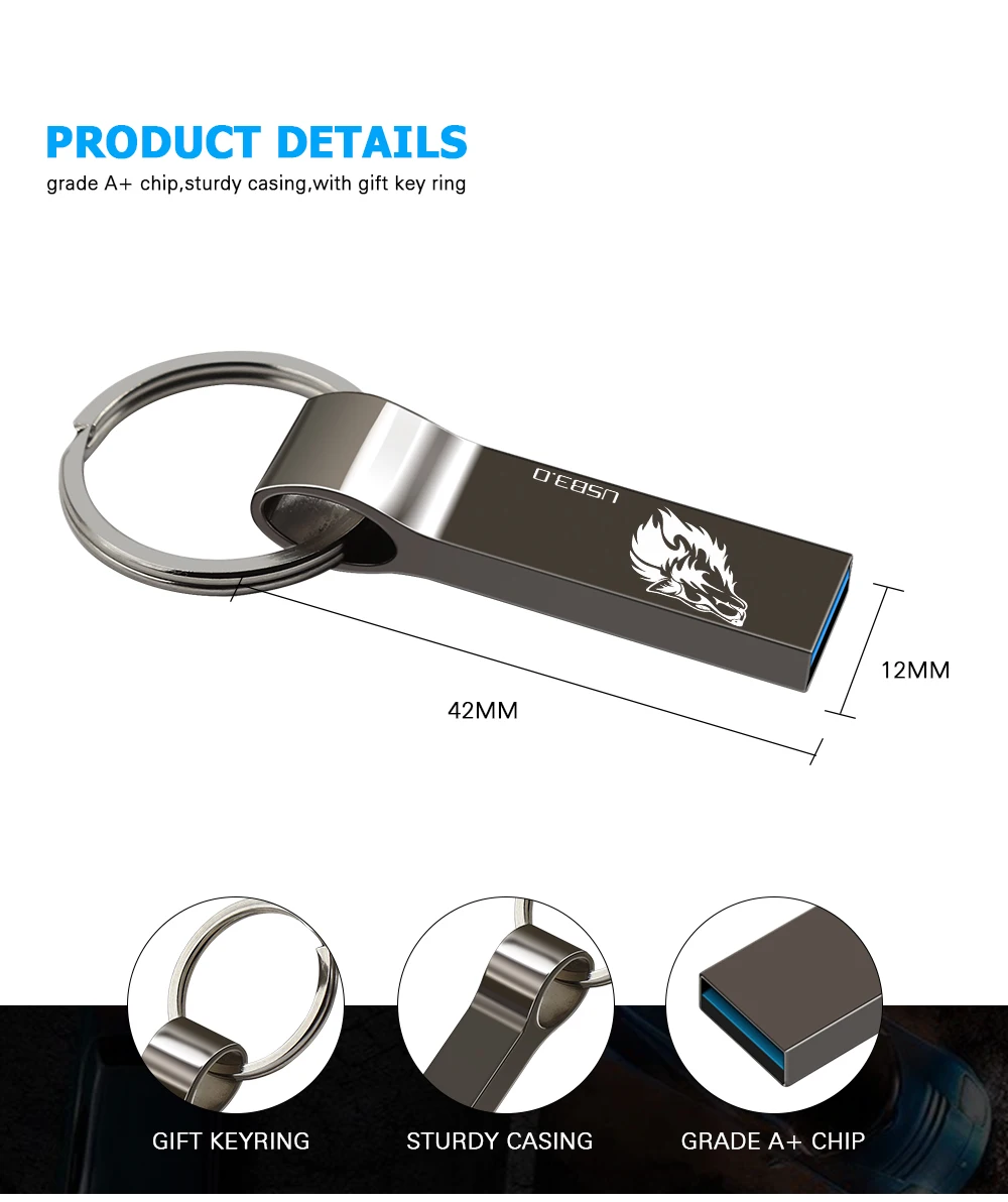 Pen Drive Metal Pendrive 3.0 32GB 128GB 16GB 8GB 4GB High Speed Usb Flash Drive 64gb Usb Memory Disk