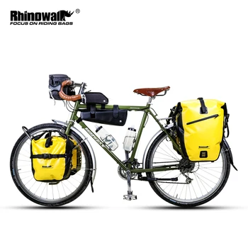 

Rhinowalk Bike bag set for long distance cycling trip Waterproof Bicycle Bag Pannier Handlebar bag Frame Bag Cycling Trip