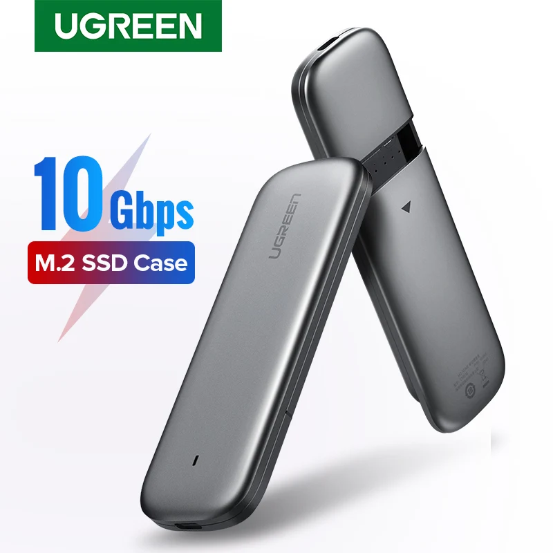 Goedkoop Ugreen M2 Ssd Case Nvme Behuizing M.2 Naar Usb Type C 3.1 Ssd Adapter Voor Nvme Pcie Ngff Sata M B Sleutel Ssd Schijf Doos M.2 Ssd Case