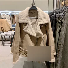 Ji46 осень и зима женское платье меховая одежда локомотив мех гранулы берберский флис Двусторонняя Куртка