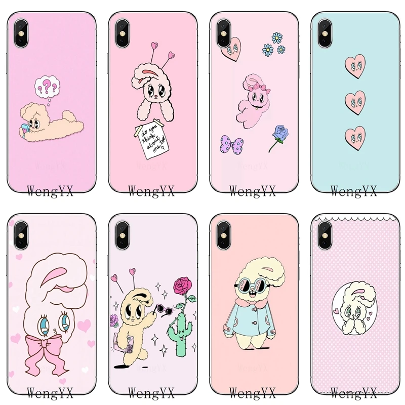 Розовый корейский мягкий чехол chuu esther kim rabbit для Xiaomi Mi 9 9t CC9 CC9e 8 SE pro lite Redmi note 7 7A k20 2