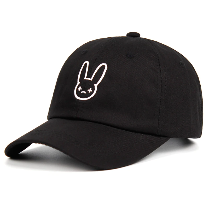 Bad Bunny Dad Hat Cotton Embroidery Baseball Cap For Men And Women_voghion.com