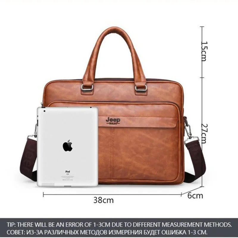 Men Messenger Computer Bag Man 14-inch Leather Laptop Briefcase Handbag Single Shoulder Bolso Bags Bandolera Hombre Sac Homme